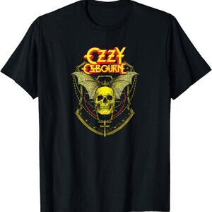 Ozzy Osbourne Crowned Skull T-Shirt | Gothic Metal Skull Graphic Tee Vintage 90
